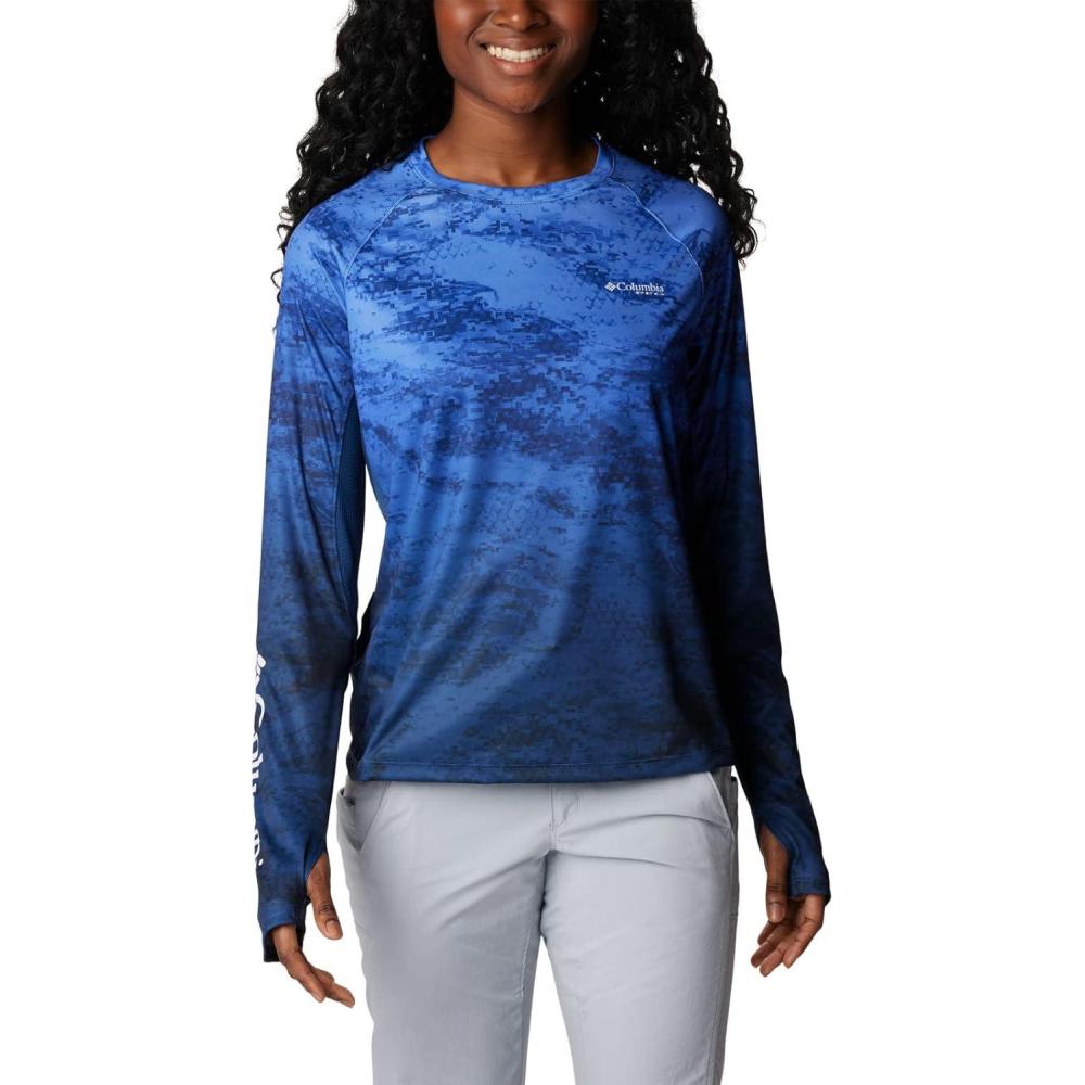 imageColumbia Womens Super Tidal Tee Long SleeveViolet Sea Camo Gradient