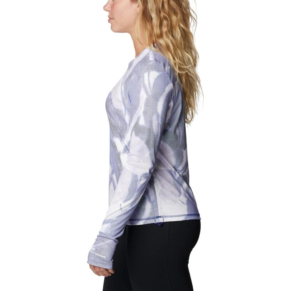 imageColumbia Womens W Sun Deflector Summerdry Ls ShirtDark SapphireBloomdye