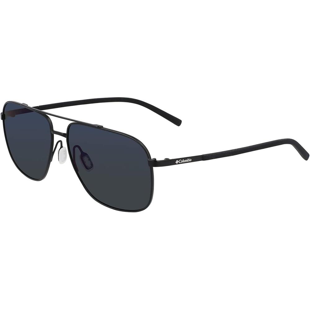 imageColumbia mens Mist Trail Pilot SunglassesMatte BlackBlue Mirror Lens