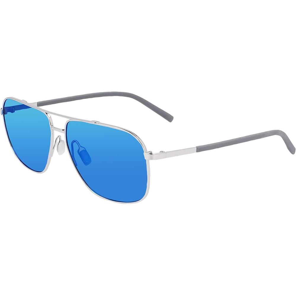imageColumbia mens Mist Trail Pilot SunglassesShiny SilverBlue Revo Lens
