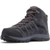 Columbia Men’s Crestwood Mid Waterproof Hiking Boots(Dark Grey  Deep Rust)