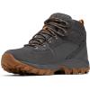 Columbia Men’s Discontinued Newton Ridge Plus II Suede Waterproof Hiking Boot(Dark Grey/Gold Amber)