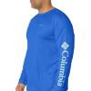 Columbia Mens Fork Stream™ Long Sleeve Shirt(Azul/Sky Blue)