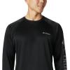 Columbia Mens Fork Stream™ Long Sleeve Shirt(Black/City Grey Logo)