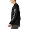Columbia Mens Fork Stream™ Long Sleeve Shirt(Black/City Grey Logo)
