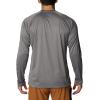 Columbia Mens Fork Stream™ Long Sleeve Shirt(Charcoal Heather/Cool Grey Logo)