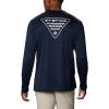 Columbia Mens Fork Stream™ Long Sleeve Shirt(Collegiate Navy/Great Lakes)