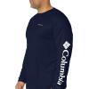 Columbia Mens Fork Stream™ Long Sleeve Shirt(Collegiate Navy/White Logo)