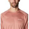 Columbia Mens Fork Stream™ Long Sleeve Shirt(Dark Coral Heather/White Logo)