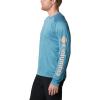 Columbia Mens Fork Stream™ Long Sleeve Shirt(Deep Marine Heather)