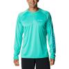 Columbia Mens Fork Stream™ Long Sleeve Shirt(Electric Turquoise)