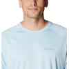 Columbia Mens Fork Stream™ Long Sleeve Shirt(Sky Blue Heather/White Logo)