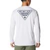 Columbia Mens Fork Stream™ Long Sleeve Shirt(White/Georgia)