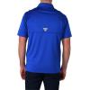 Columbia Men’s Golf Flycaster Pocket Polo Shirt Omni Wick Breathable Short Sleeve(Azul)