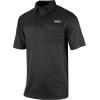 Columbia Men’s Golf Flycaster Pocket Polo Shirt Omni Wick Breathable Short Sleeve(Black)