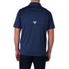 Columbia Men’s Golf Flycaster Pocket Polo Shirt Omni Wick Breathable Short Sleeve(Collegiate Navy)