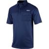 Columbia Men’s Golf Flycaster Pocket Polo Shirt Omni Wick Breathable Short Sleeve(Collegiate Navy)