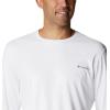 Columbia Men’s M Sun Deflector Summerdry Long Sleeve Shirt, White, Large