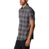 Columbia Mens Newton Ridge Plaid Short Sleeve(City Grey Soft Ombre)