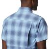 Columbia Mens Newton Ridge Plaid Short Sleeve(Jet Stream Soft Ombre)