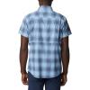 Columbia Mens Newton Ridge Plaid Short Sleeve(Jet Stream Soft Ombre)