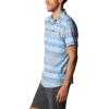 Columbia Mens Newton Ridge Plaid Short Sleeve(Jet Stream Striped Sunset)