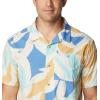 Columbia Mens Pine Canyon Short SleeveHiking Shirt(Chalk Floristic)