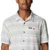 Columbia Mens Pine Canyon Short SleeveHiking Shirt(Columbia Grey Stripe)