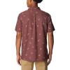 Columbia Mens Pine Canyon Short SleeveHiking Shirt(Light Raisin Baja Bonanza)