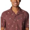 Columbia Mens Pine Canyon Short SleeveHiking Shirt(Light Raisin Baja Bonanza)