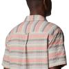Columbia Mens Pine Canyon Short SleeveHiking Shirt(Spicy Stripe)