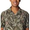 Columbia Mens Pine Canyon Short SleeveHiking Shirt(Stone Green Floriculture)