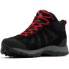 Columbia Men’s Redmond Iii Mid Waterproof Hiking Shoe(Black/Mountain Red)