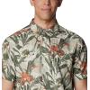 Columbia Mens Silver Ridge Utility Lite Novelty Short Sleeve(Ancient Fossil Floriculture)