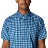 Columbia Mens Silver Ridge Utility Lite Novelty Short Sleeve(Collegiate Navy Pulaski Plaid)