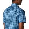 Columbia Mens Silver Ridge Utility Lite Novelty Short Sleeve(Collegiate Navy Pulaski Plaid)
