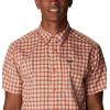 Columbia Mens Silver Ridge Utility Lite Novelty Short Sleeve(Desert Orange Pulaski Plaid)