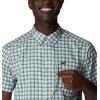 Columbia Mens Silver Ridge Utility Lite Novelty Short Sleeve(Niagara Pulaski Plaid)
