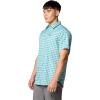 Columbia Mens Silver Ridge Utility Lite Novelty Short Sleeve(Ripple Blue Pulaski Plaid)