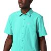 Columbia Men’s Standard Slack Tide Camp Shirt(Bright Aqua)