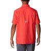 Columbia Men’s Standard Slack Tide Camp Shirt(Red Hibiscus)