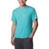 Columbia Mens Tech Trail Crew Neck(Bright Aqua Heather)
