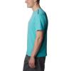 Columbia Mens Tech Trail Crew Neck(Bright Aqua Heather)