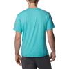 Columbia Mens Tech Trail Crew Neck(Bright Aqua Heather)