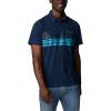 Columbia Men’s Thistletown Hills Stripe Polo(Dk Mtn Heather  Double Decker Stripe)