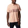 Columbia Men’s Thistletown Hills Stripe Polo(Summer Peach Heather)