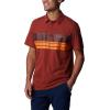 Columbia Men’s Thistletown Hills Stripe Polo(Warp Red Heather  Double Decker Stripe)