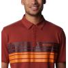 Columbia Men’s Thistletown Hills Stripe Polo(Warp Red Heather  Double Decker Stripe)