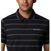 Columbia Mens Thistletown Ridge Polo Sp21(Black/Shark Heather Stripe)