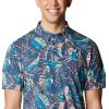 Columbia Mens Thistletown Ridge Polo Sp21(Dark Mountain King Palms Multi)